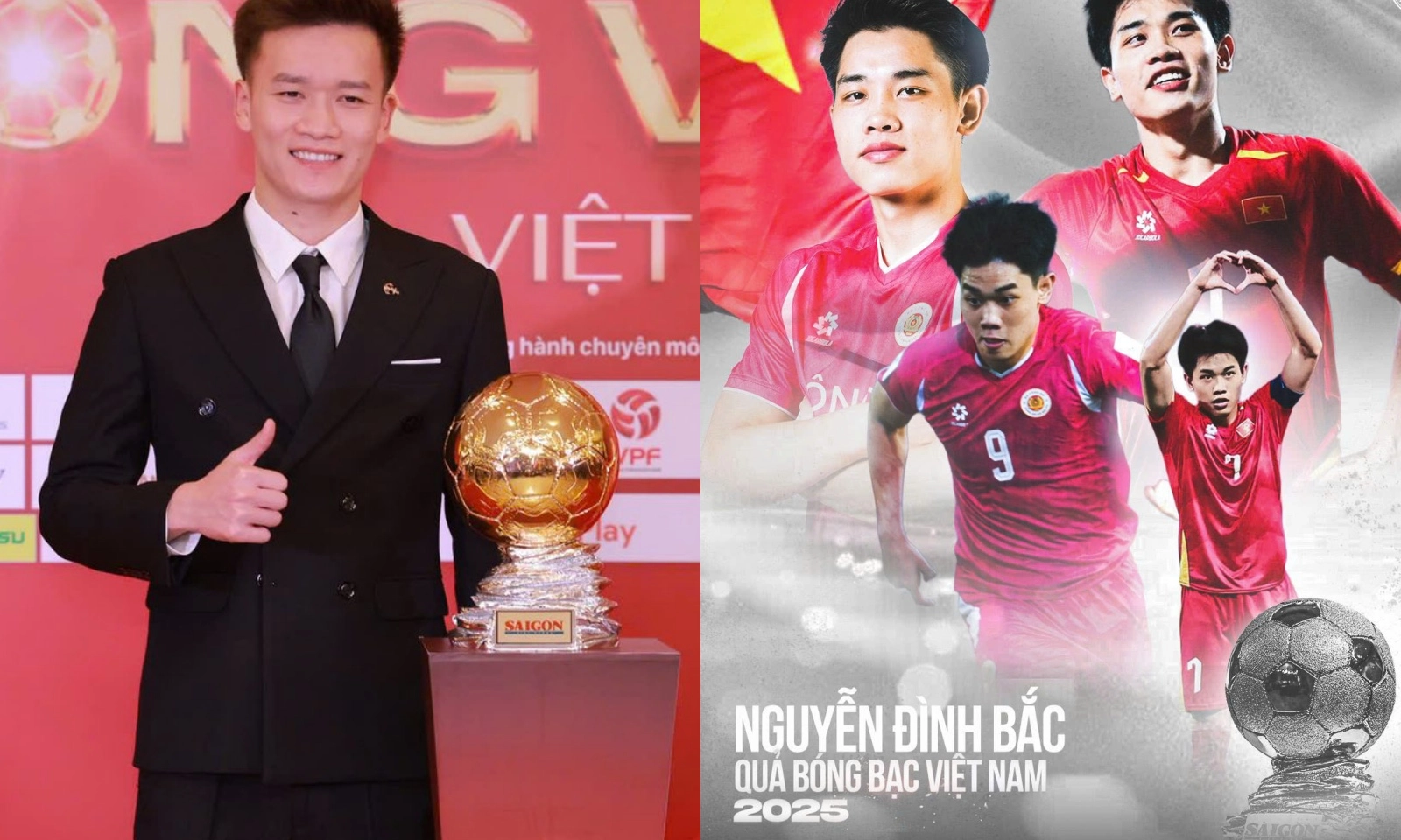 Tiết lộ số điểm bình chọn Quả bóng vàng Việt Nam của Hoàng Đức và Đình Bắc