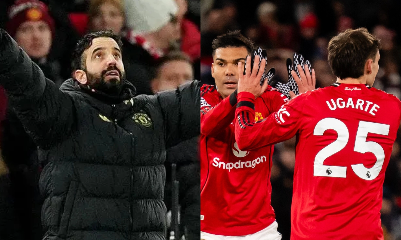 Hoà như thua, Amorim than phiền khuyết điểm cặp tiền vệ Casemiro - Ugarte