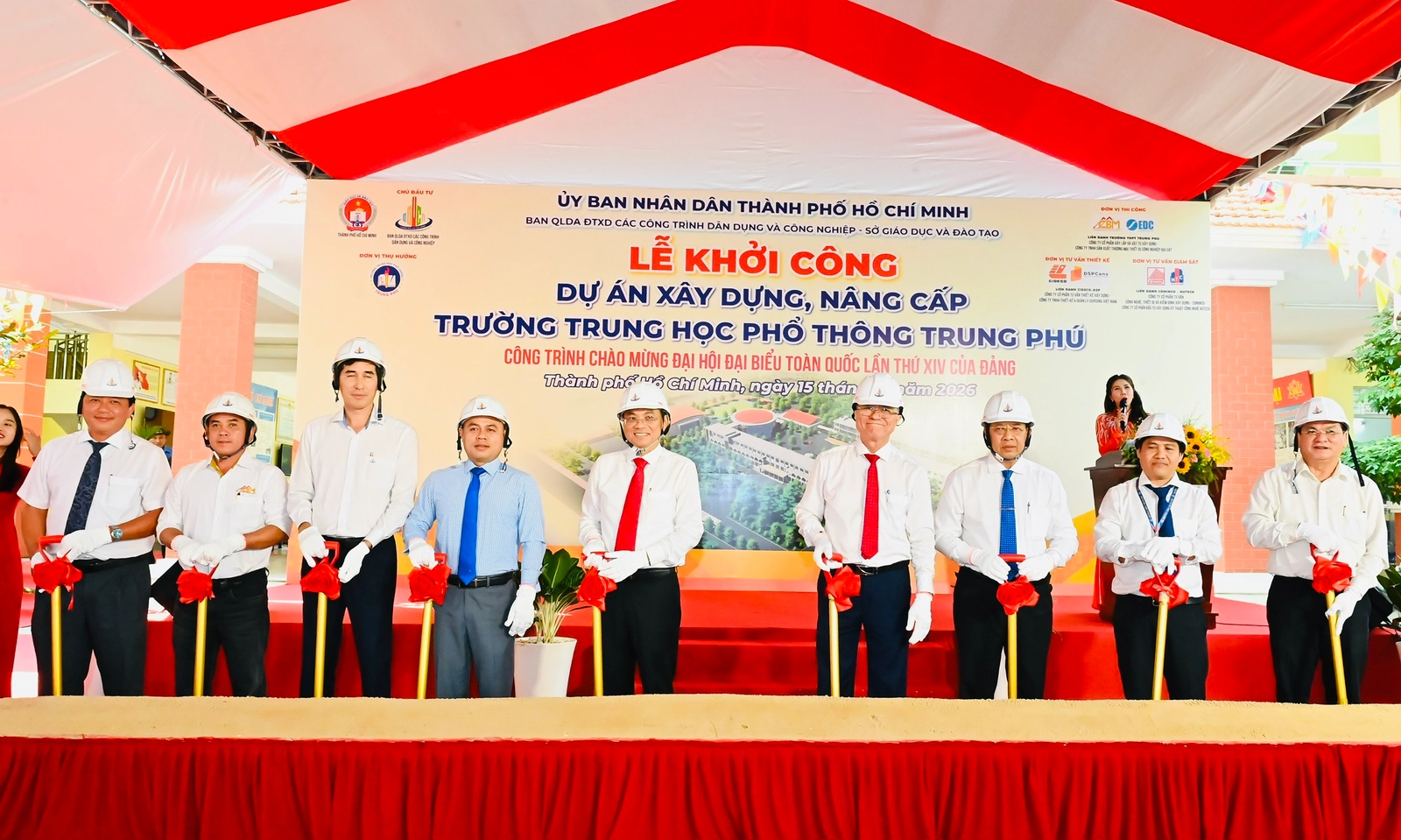 Khởi công Dự án gần 270 tỉ đồng xây dựng, nâng cấp trường THPT Trung Phú