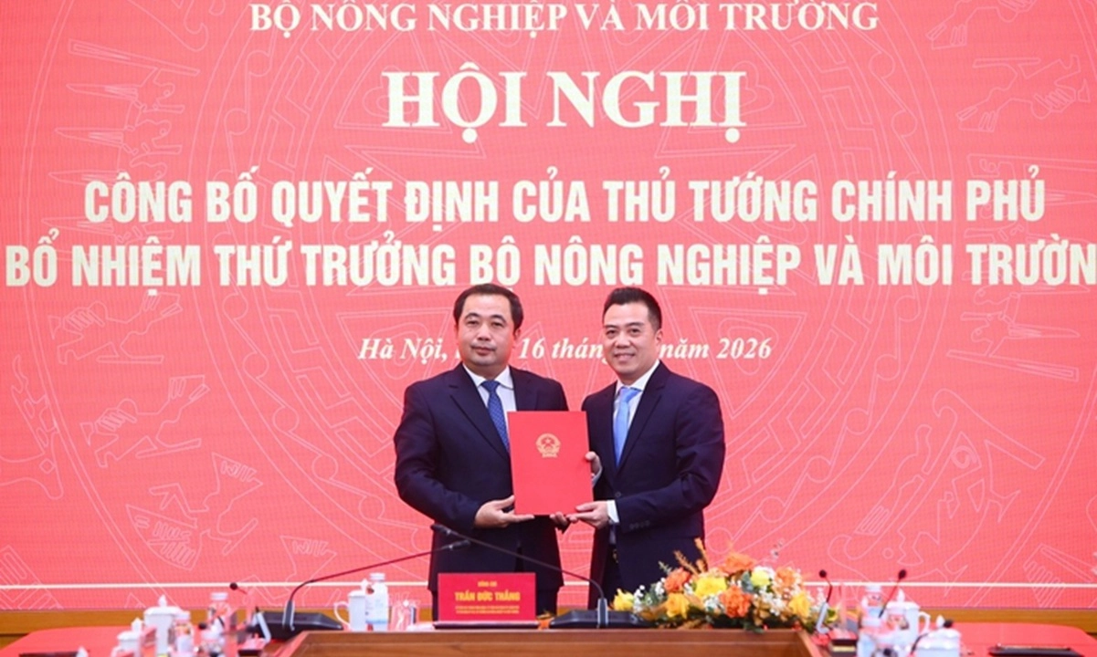 Thủ tướng bổ nhiệm thêm Thứ trưởng Bộ Nông nghiệp và Môi trường