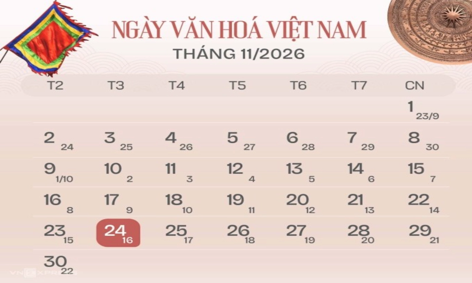 Đề xuất luật hóa Ngày Văn hóa Việt Nam 24/11 thành ngày nghỉ lễ