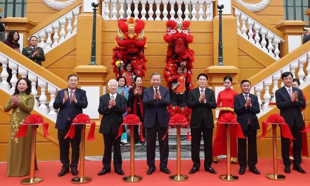 Tổng Bí thư Tô Lâm, Chủ tịch nước Lương Cường dự khánh thành trụ sở làm việc cơ quan Chủ tịch nước