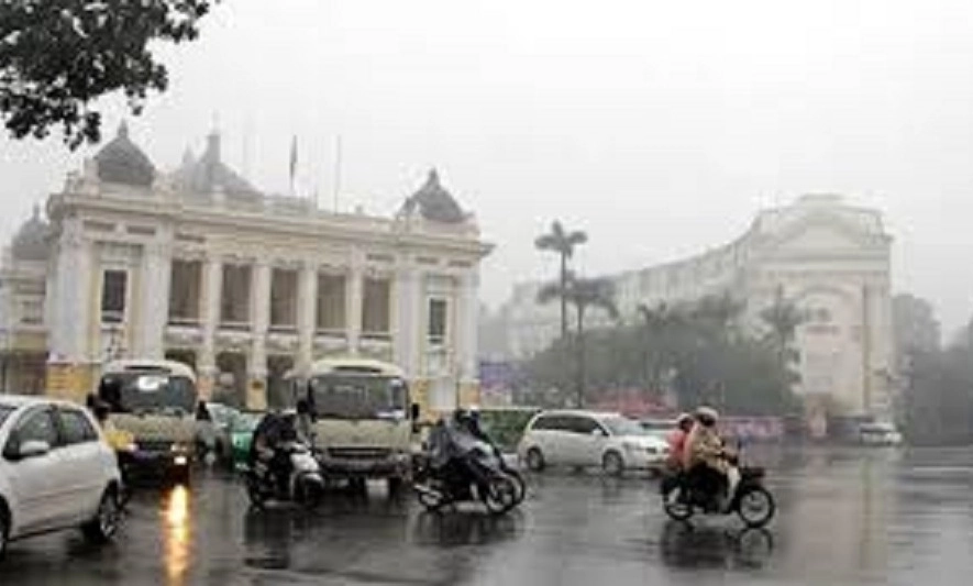 Thời tiết hôm nay 08/02: Hà Nội mưa, rét đậm, nhiệt độ thấp nhất 10-12 độ C