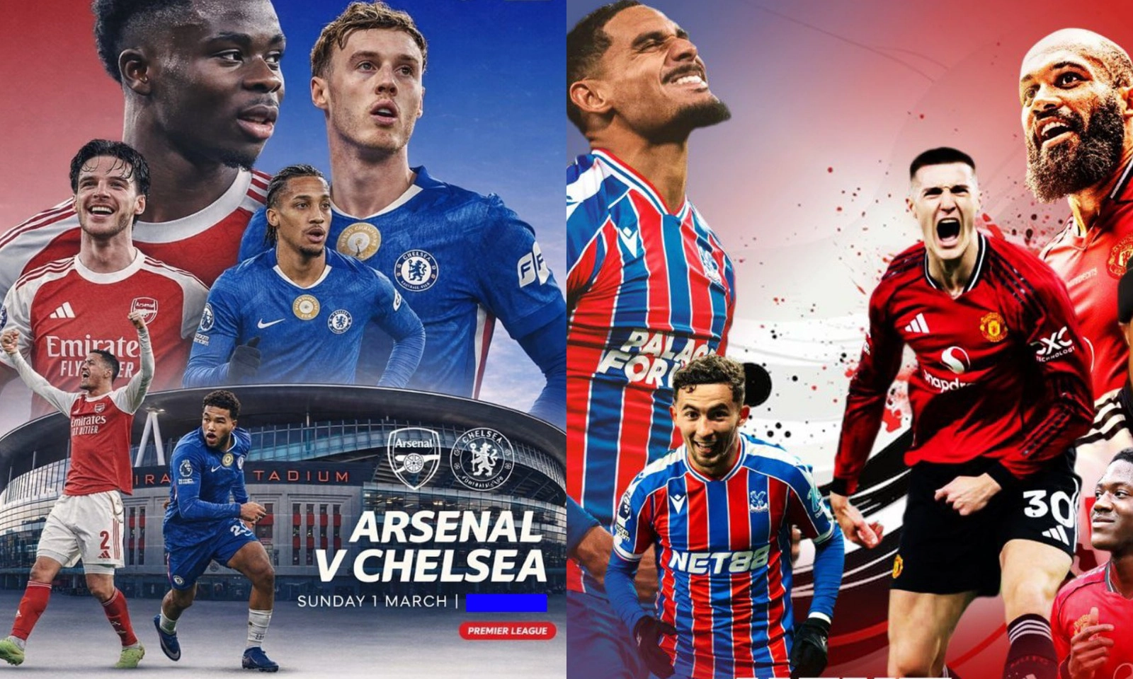 Lịch thi đấu Ngoại hạng Anh vòng 28: Arsenal vs Chelsea | MU vs Crystal Palace
