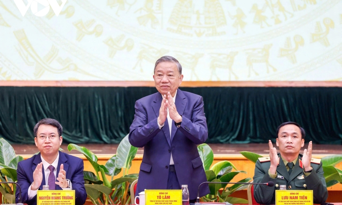 Tổng Bí thư Tô Lâm tiếp xúc cử tri với ứng cử viên đại biểu Quốc hội khóa XVI