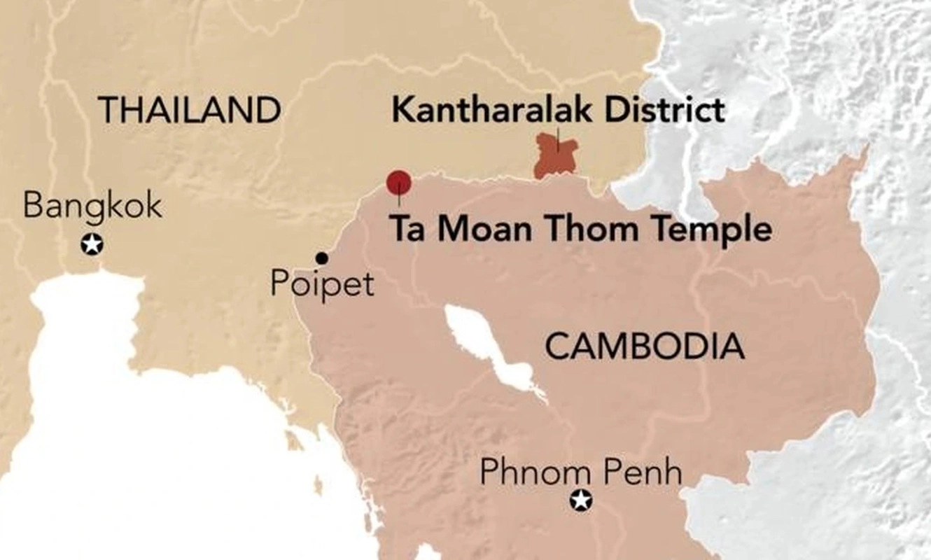 Binh sĩ Thái Lan mất chân do giẫm mìn gần biên giới Campuchia