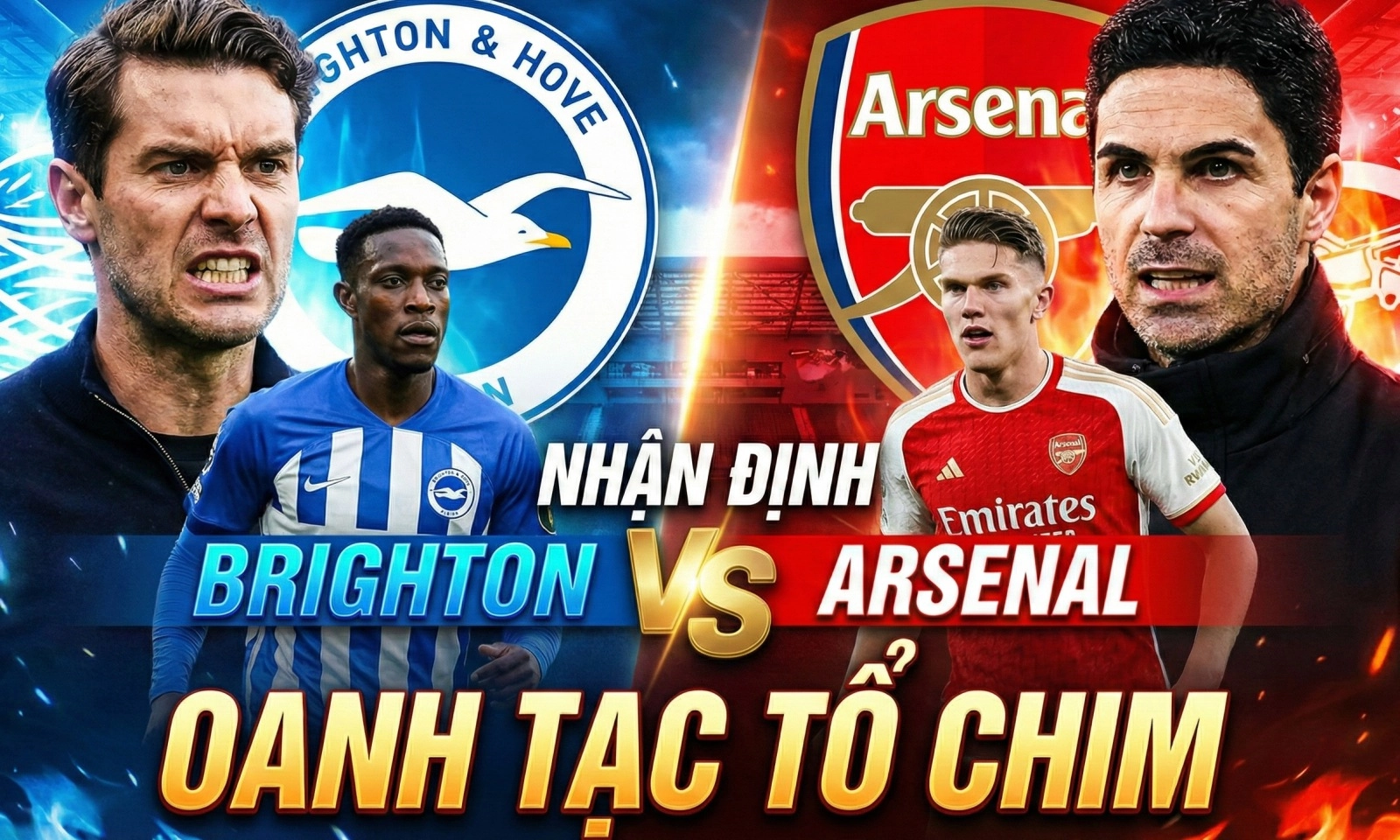 Nhận định Brighton vs Arsenal (02h30 ngày 5/3): Oanh tạc tổ chim