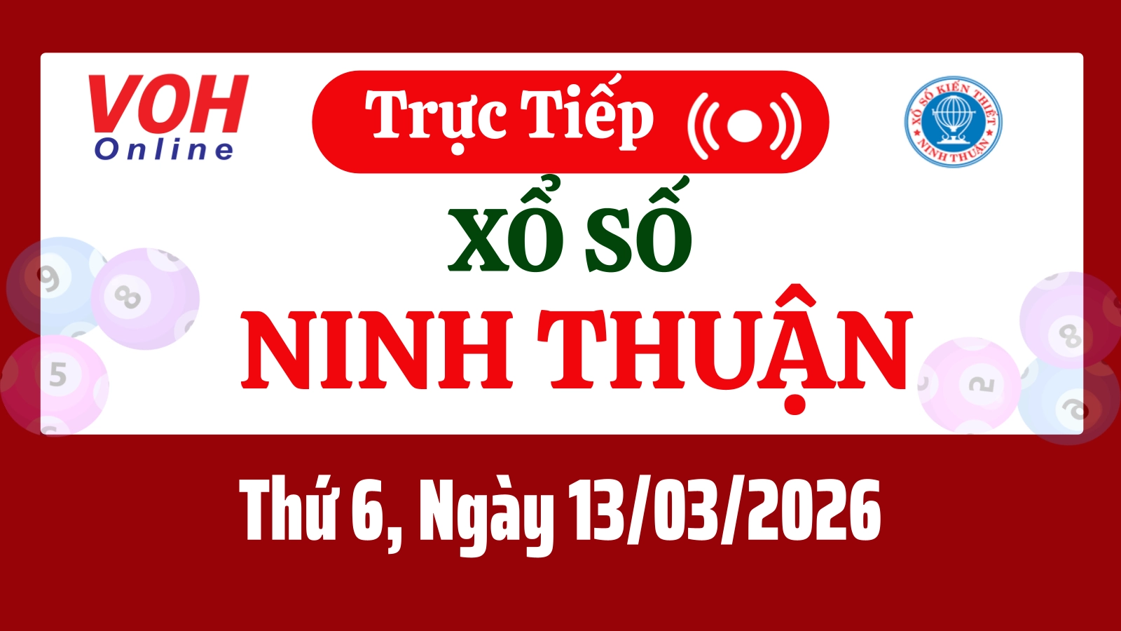 XSNT 13/3 - Kết quả xổ số Ninh Thuận hôm nay thứ 6 ngày 13/3/2026