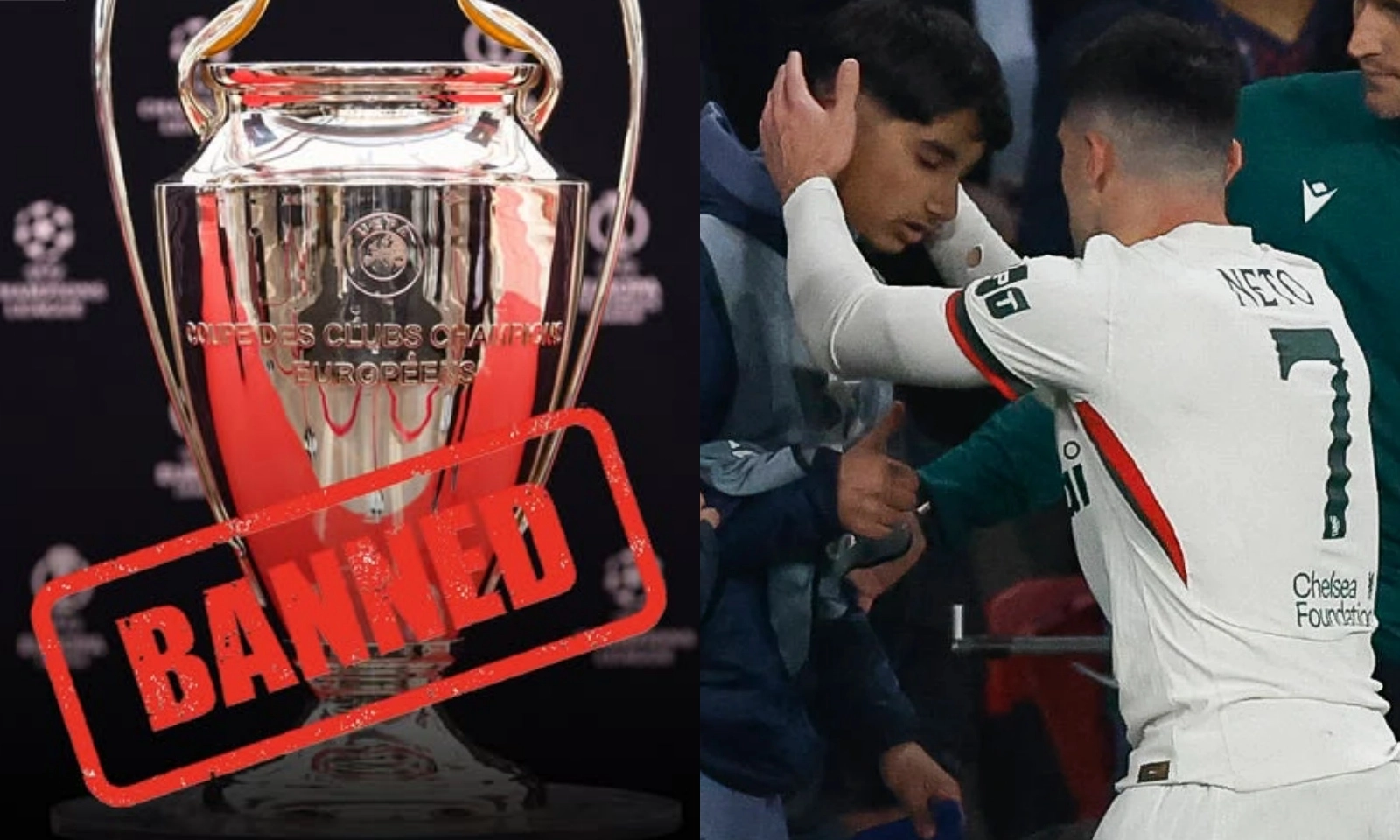 Neto trả giá đắt vì xô ngã cậu bé nhặt bóng