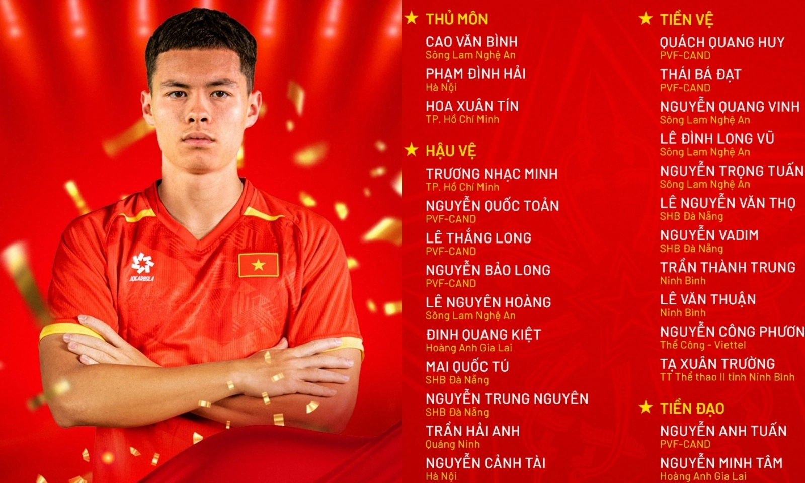 CHÍNH THỨC! U23 Việt Nam thay máu lực lượng, triệu tập tiền vệ Việt kiều dự giải Trung Quốc