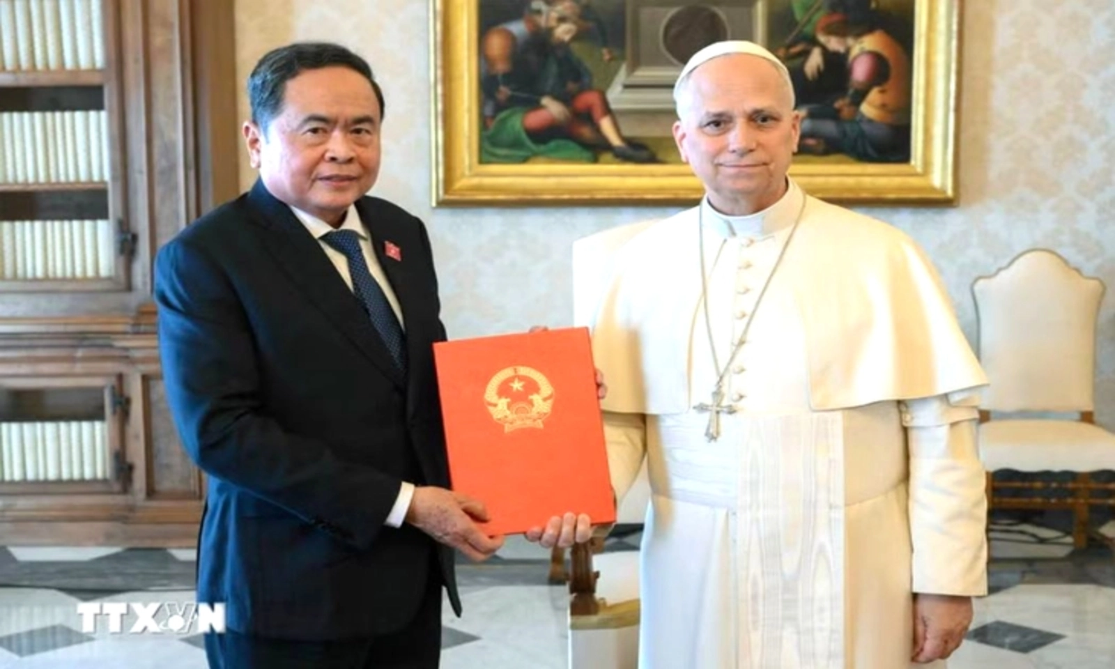 Chủ tịch Quốc hội Trần Thanh Mẫn hội kiến Giáo hoàng Leo XIV tại Vatican
