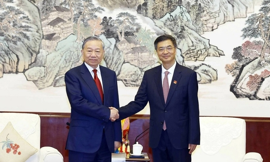 Tổng Bí thư, Chủ tịch nước Tô Lâm tiếp Bí thư Khu tự trị dân tộc Choang Quảng Tây (Trung Quốc)