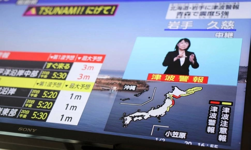 Động đất mạnh gây cảnh báo sóng thần tại Nhật Bản