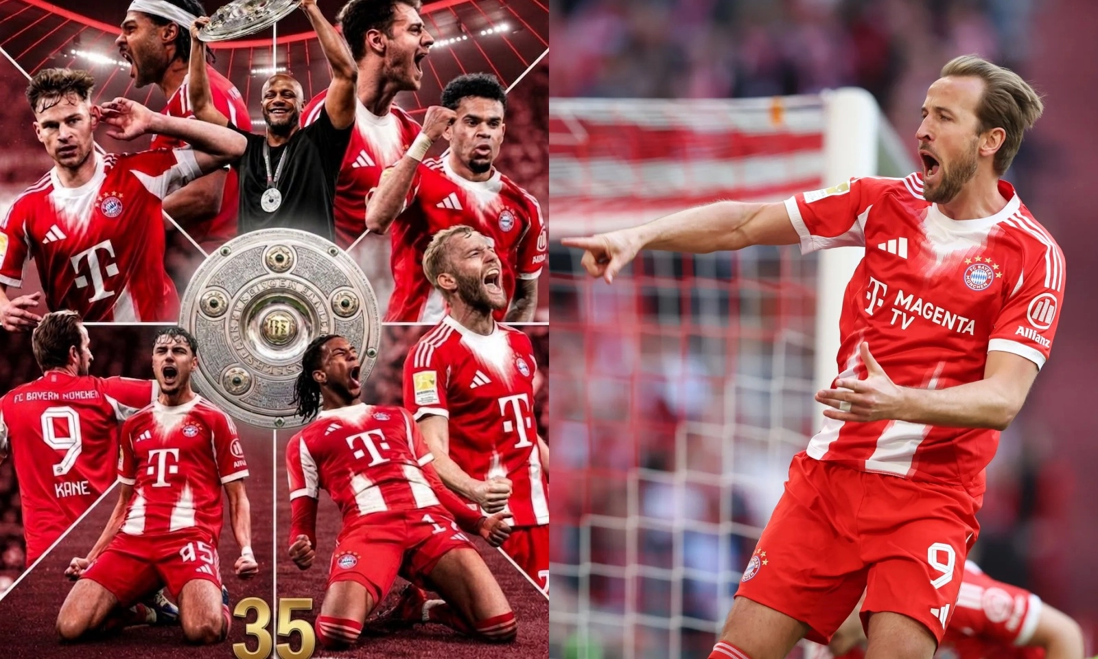 Kane ghi bàn thứ 51, Bayern Munich ngược dòng vô địch Bundesliga sớm 4 vòng