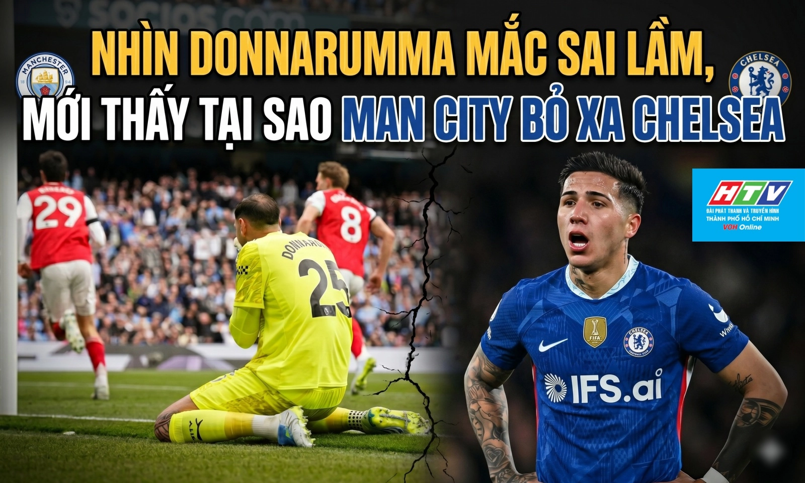 Nhìn Donnarumma mắc sai lầm, mới thấy tại sao Man City bỏ xa Chelsea