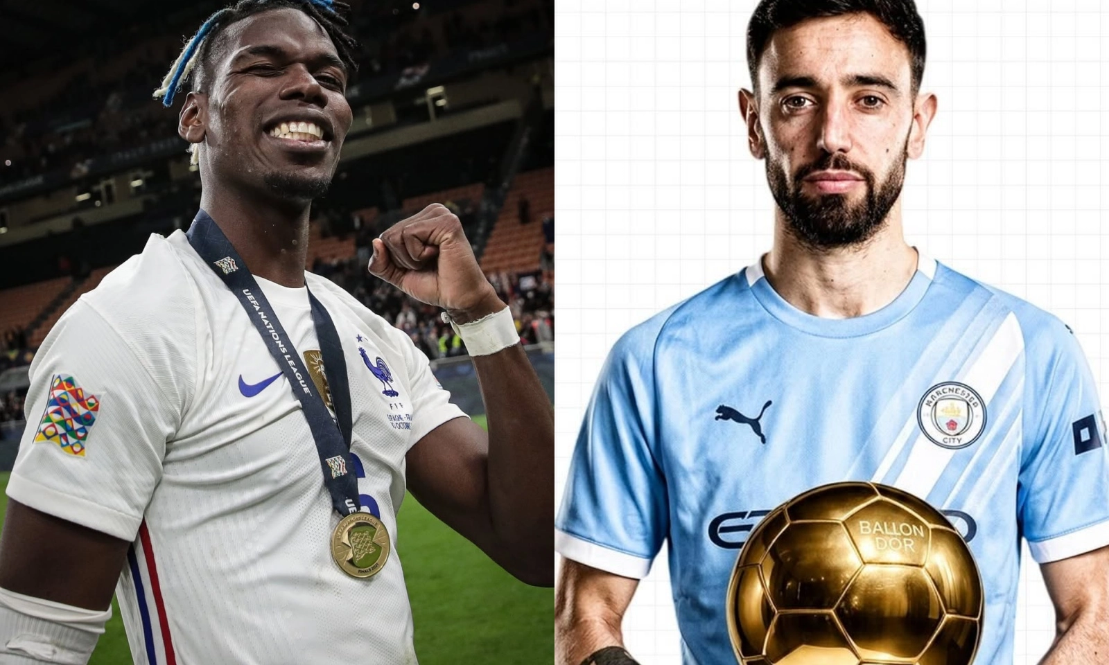 Pogba gợi ý Bruno gia nhập Man City để giành Quả bóng vàng