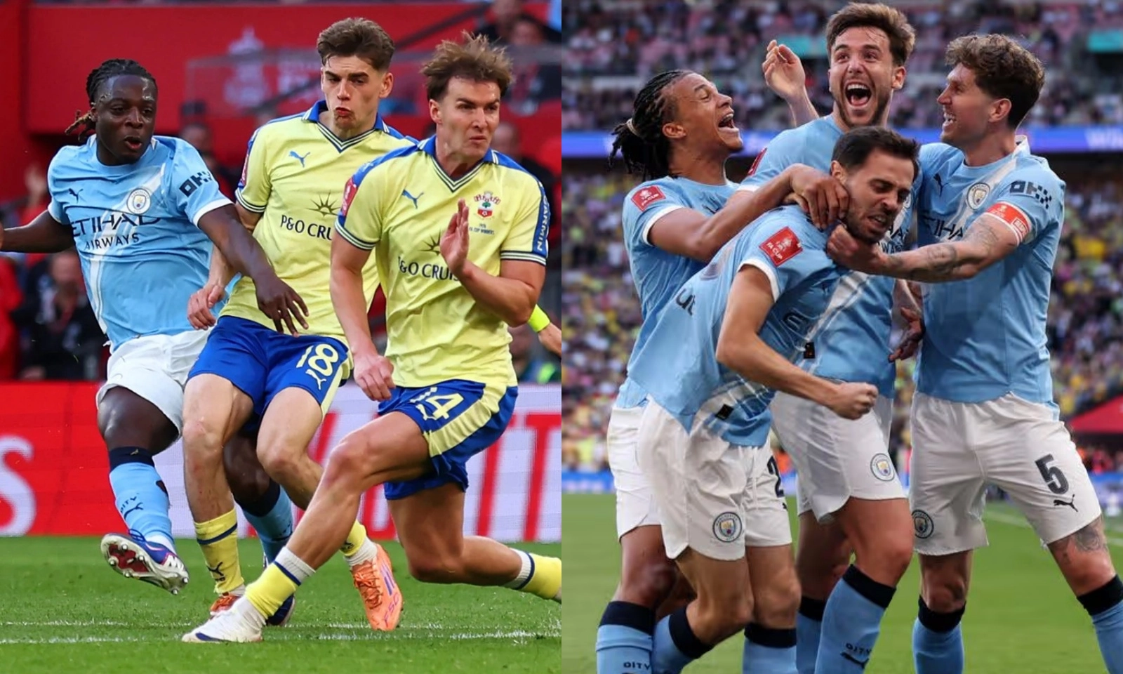 Man City ngược dòng ngoạn mục trong 5 phút, hẹn gặp Chelsea ở Chung kết FA Cup