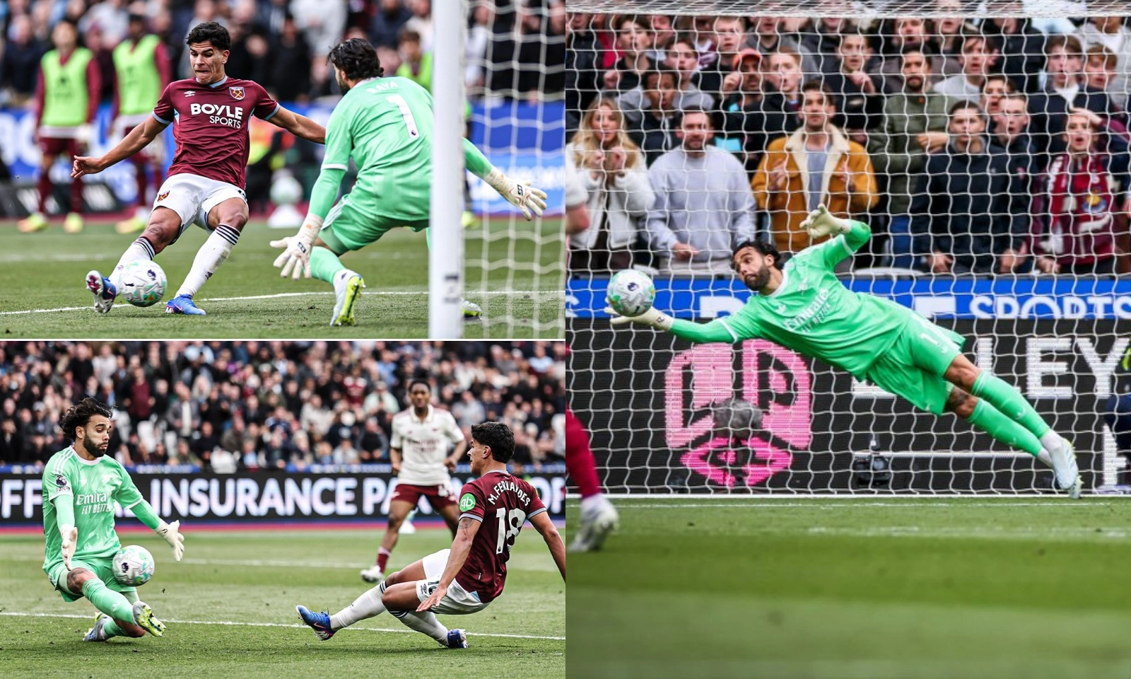 Gánh Arsenal thoát hiểm, Raya độc bá hat-trick giải thưởng Ngoại hạng Anh