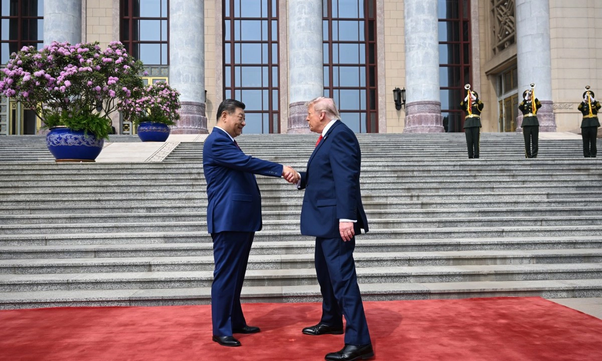 Chủ tịch Trung Quốc Tập Cận Bình chủ trì lễ đón Tổng thống Mỹ Donald Trump