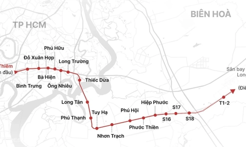 Dự kiến chia nhiều giai đoạn xây 19 ga đường sắt kết nối Long Thành