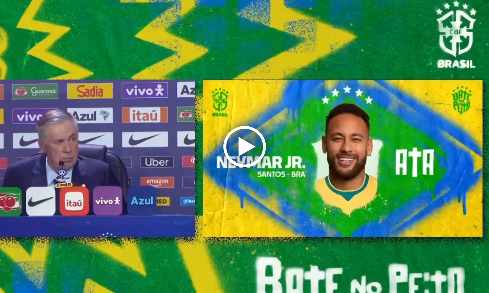 VIDEO: Fan Brazil phát cuồng khi Neymar dự World Cup, Ancelotti phải dừng họp báo