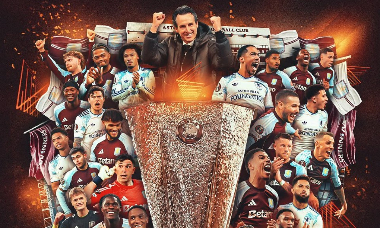 Kết quả Chung kết Europa League: Aston Villa đè bẹp đối thủ 3 bàn trắng, Emery lần thứ 5 vô địch