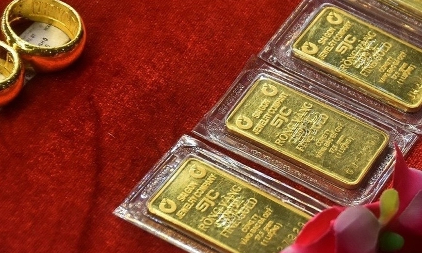 Giá vàng miếng SJC trong nước tăng 1,5 triệu đồng/lượng
