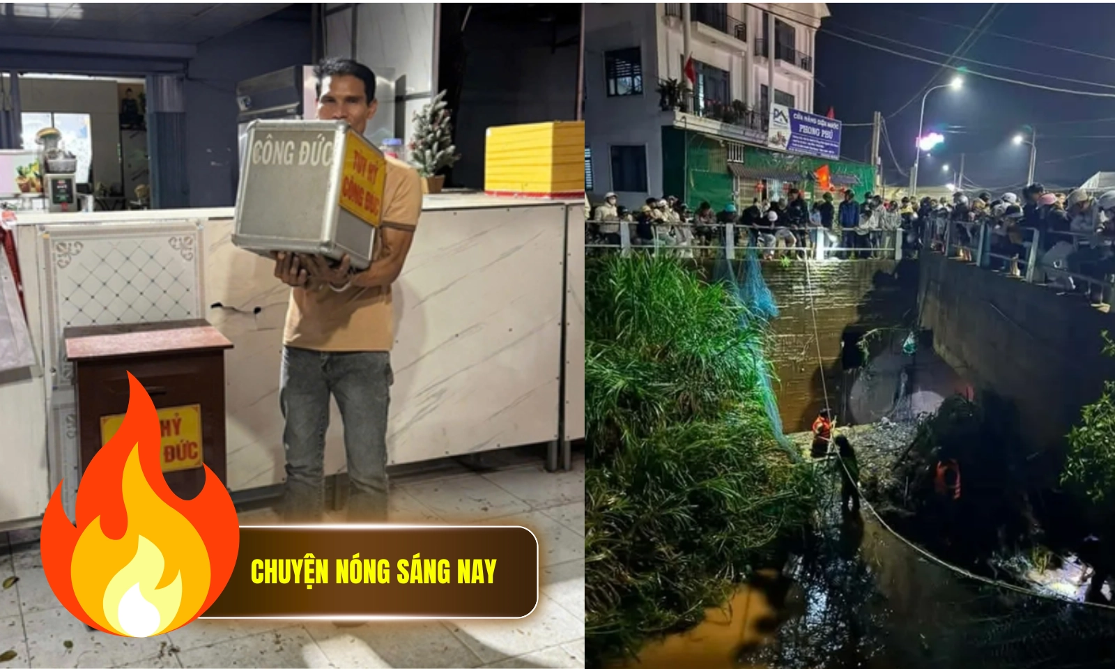 Chuyện nóng sáng 25/5: Trộm hòm công đức sau 1 tháng ra tù | Bé gái 13 tuổi bị nước lũ cuốn trôi