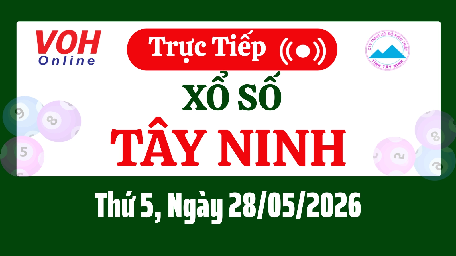 XSTN 28/5 - Kết quả xổ số Tây Ninh hôm nay thứ 5 ngày 28/5/2026