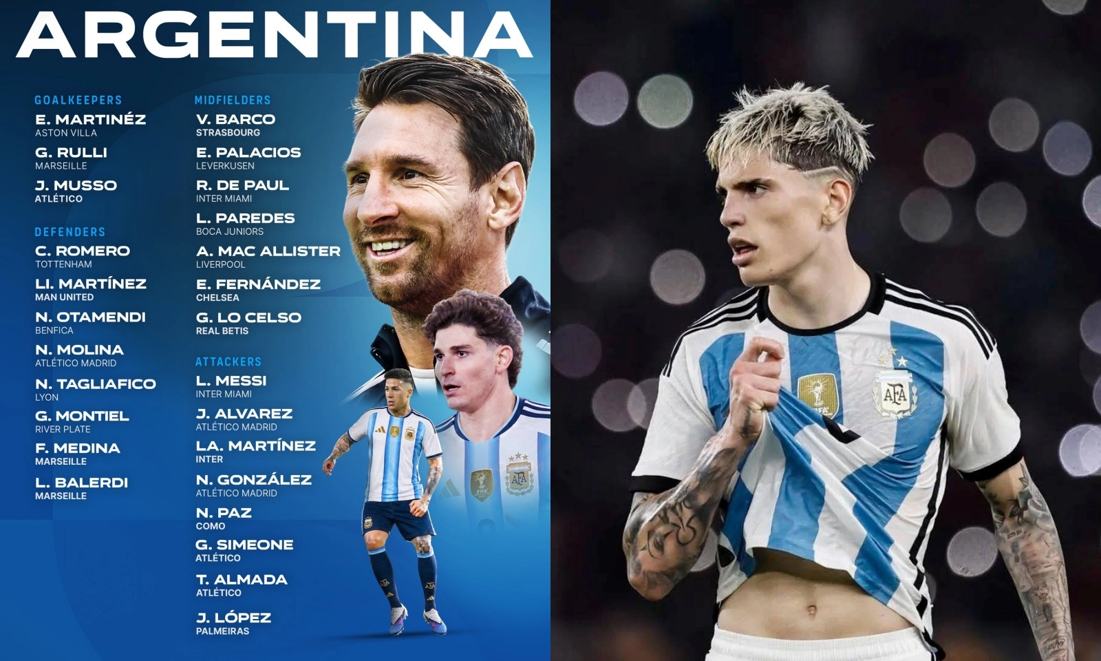 CHÍNH THỨC! Danh sách tuyển Argentina dự VCK World Cup 2026: Tin vui Messi | Garnacho vỡ mộng