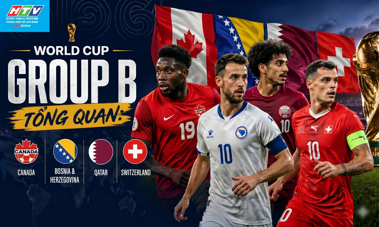 Bảng B World Cup 2026: Điểm tựa Xhaka | Chủ nhà chờ át chủ bài