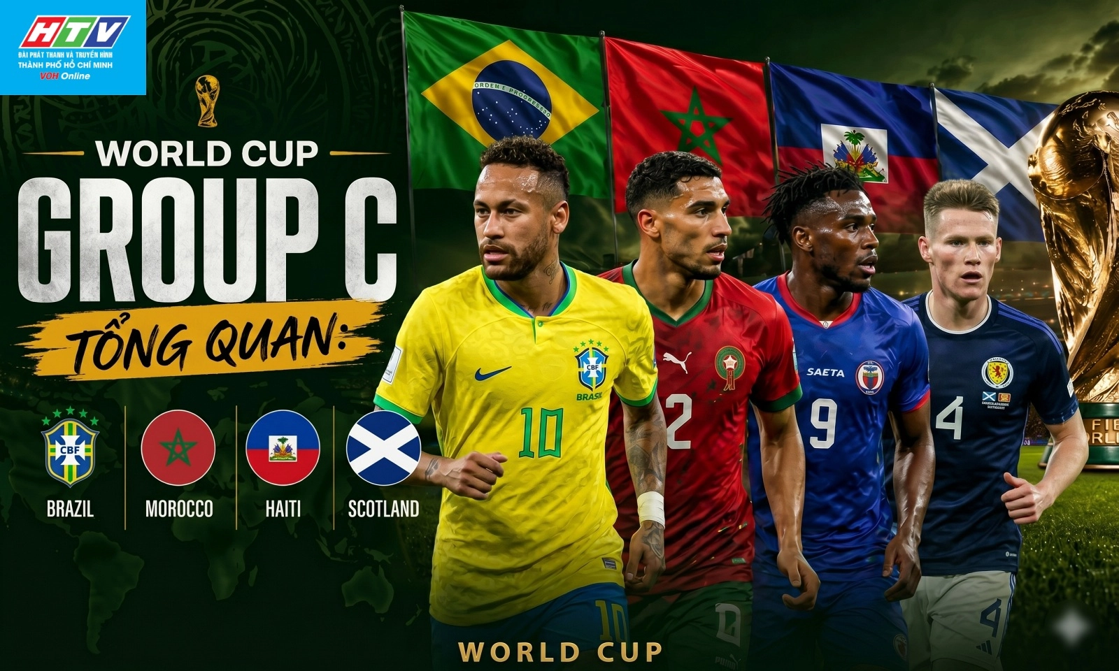Bảng C World Cup 2026: Neymar chiến đệ tứ anh hào | Bão tố Caribe