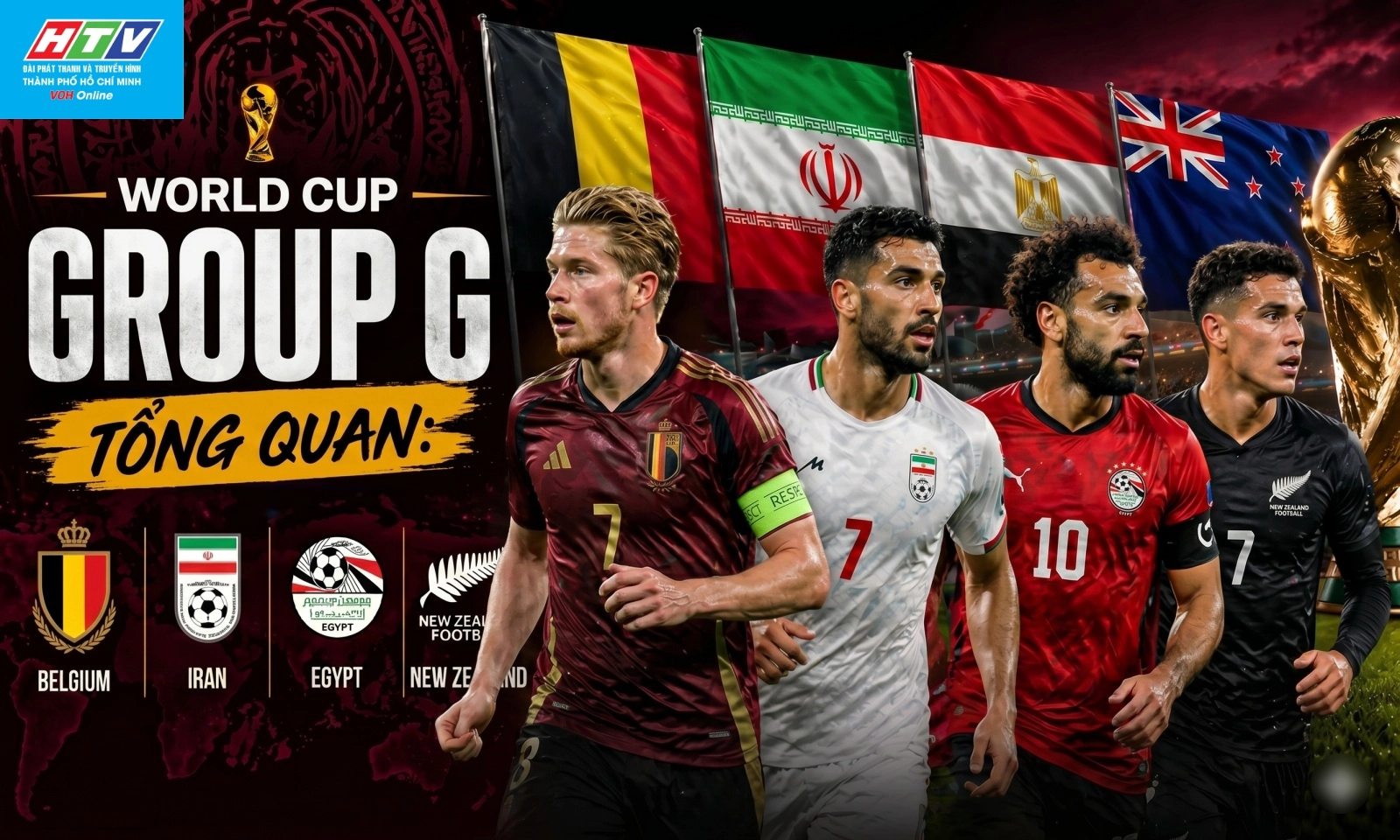 Bảng G World Cup 2026: Hồi kết thế hệ vàng tuyển Bỉ | Đầu tàu Salah