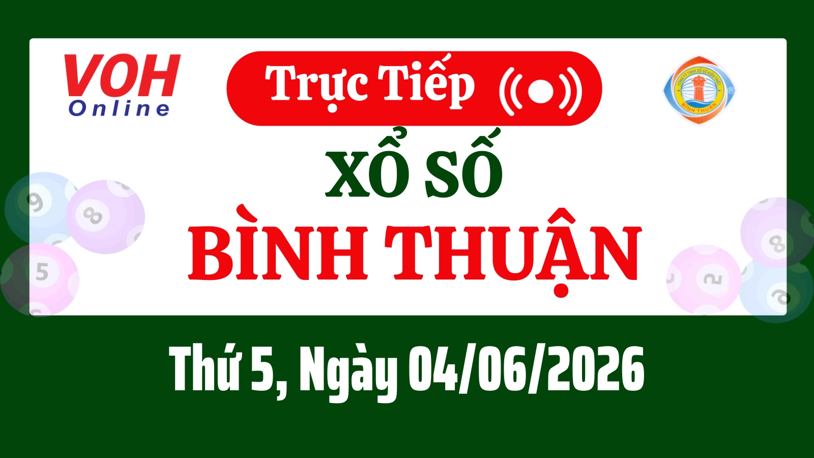 XSBTH 4/6 - Kết quả xổ số Bình Thuận hôm nay thứ 5 ngày 4/6/2026