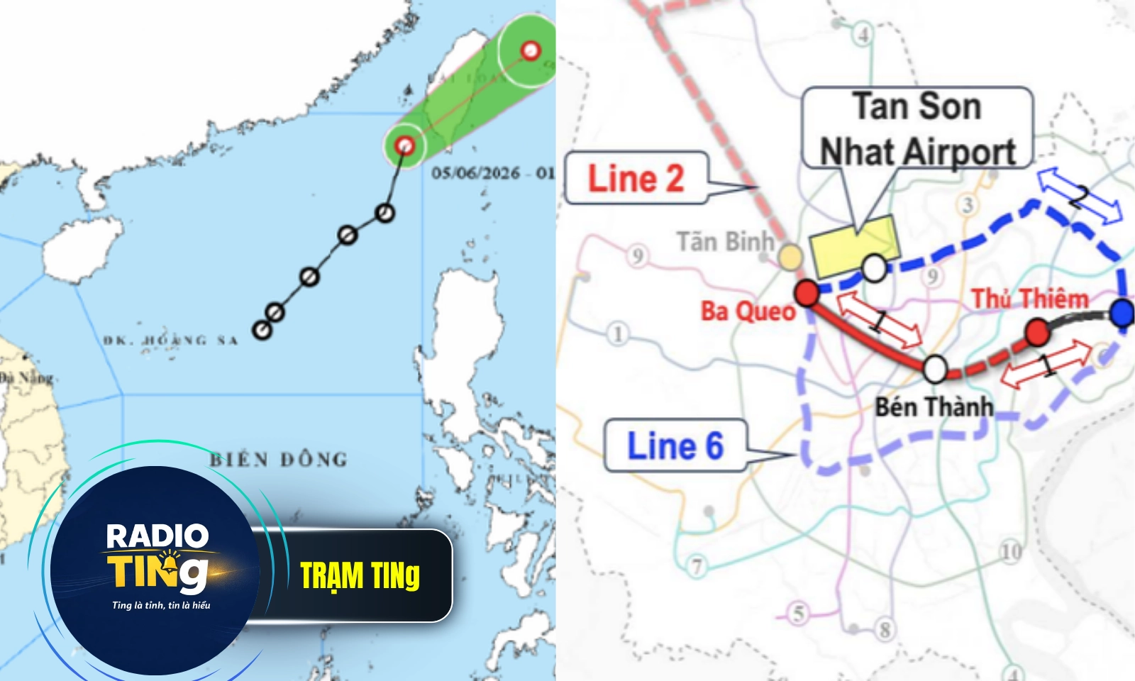 Điểm tin trưa 5/6: Áp thấp nhiệt đới trên Biển Đông | TPHCM tăng tốc thủ tục làm metro số 6