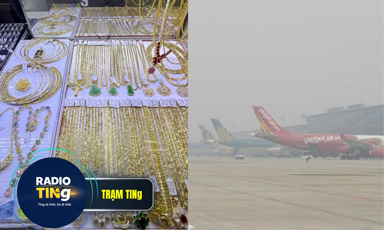 Điểm tin trưa 9/6: Giá vàng giảm | 38 chuyến bay tại Nội Bài, Cát Bi bị gián đoạn vì vật thể bay lạ