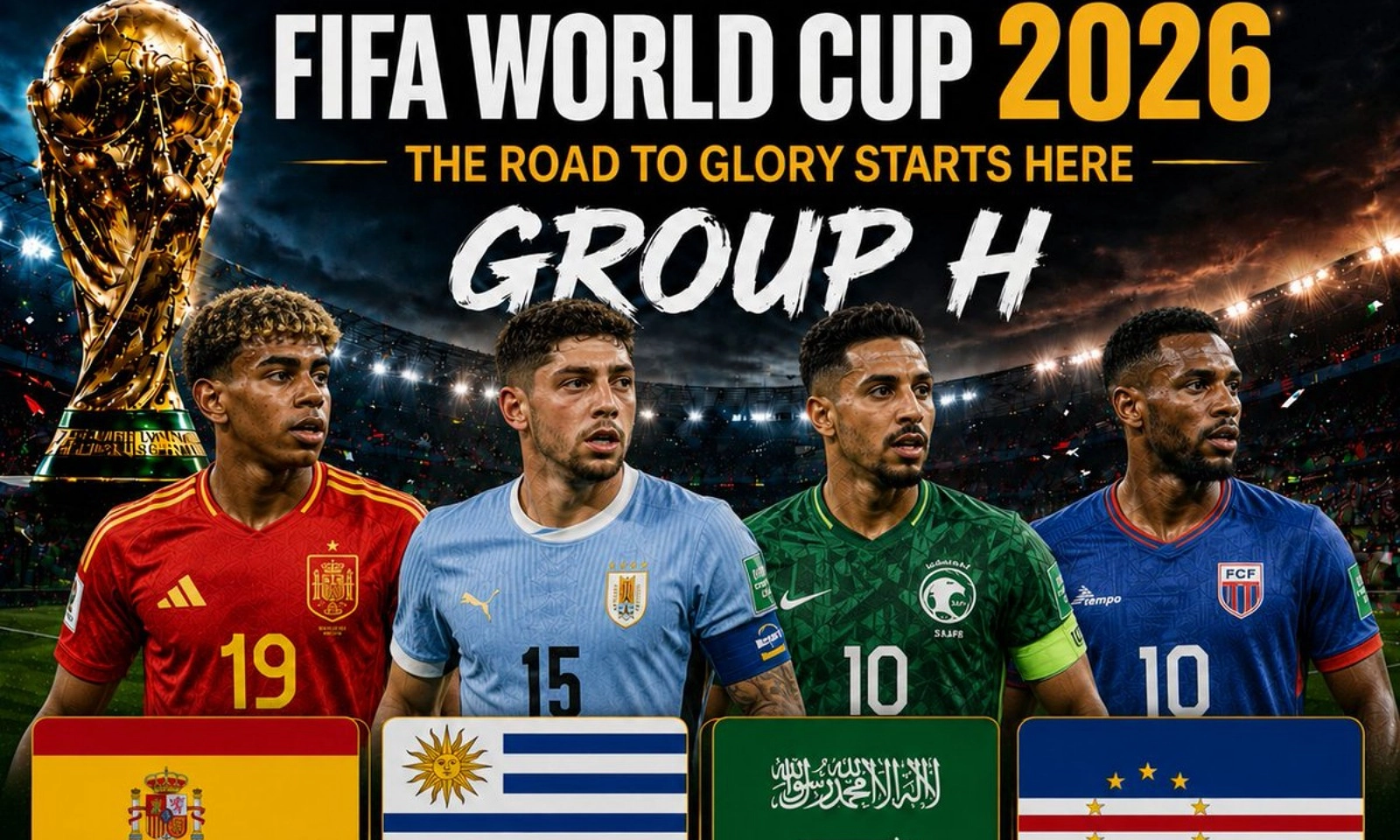 Dự đoán kết quả Bảng H World Cup 2026: Đại chiến Tây Ban Nha - Uruguay phân định cục diện