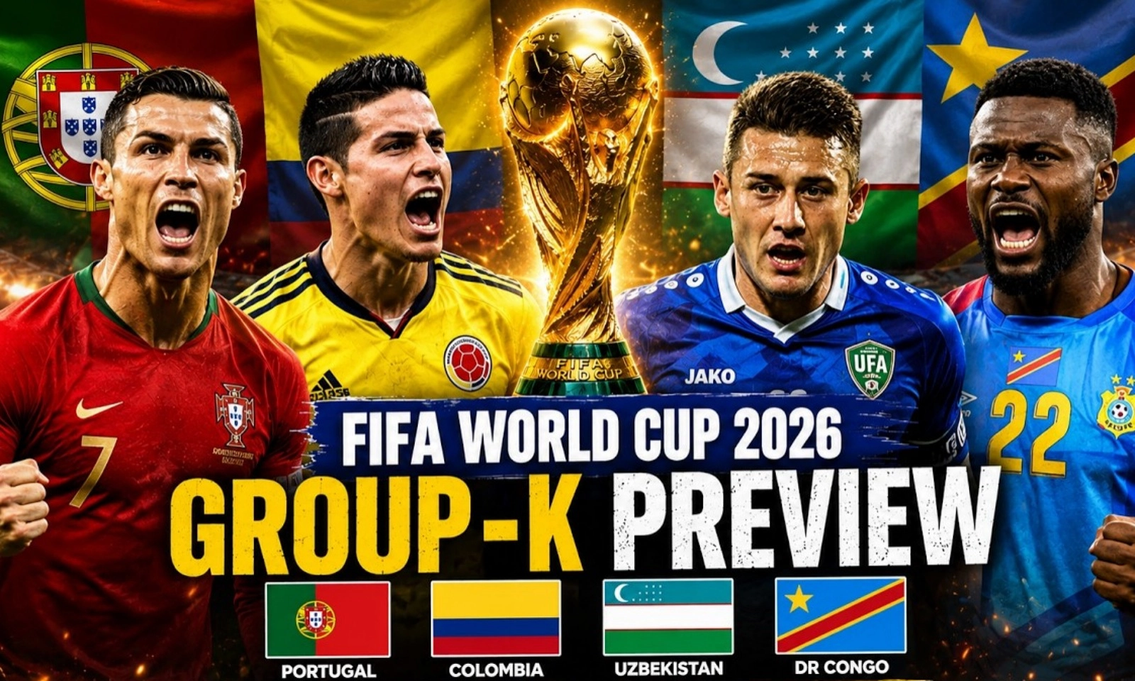 Dự đoán kết quả Bảng K World Cup 2026: Cuộc hội ngộ của Ronaldo | Uzbekistan tranh vé vớt