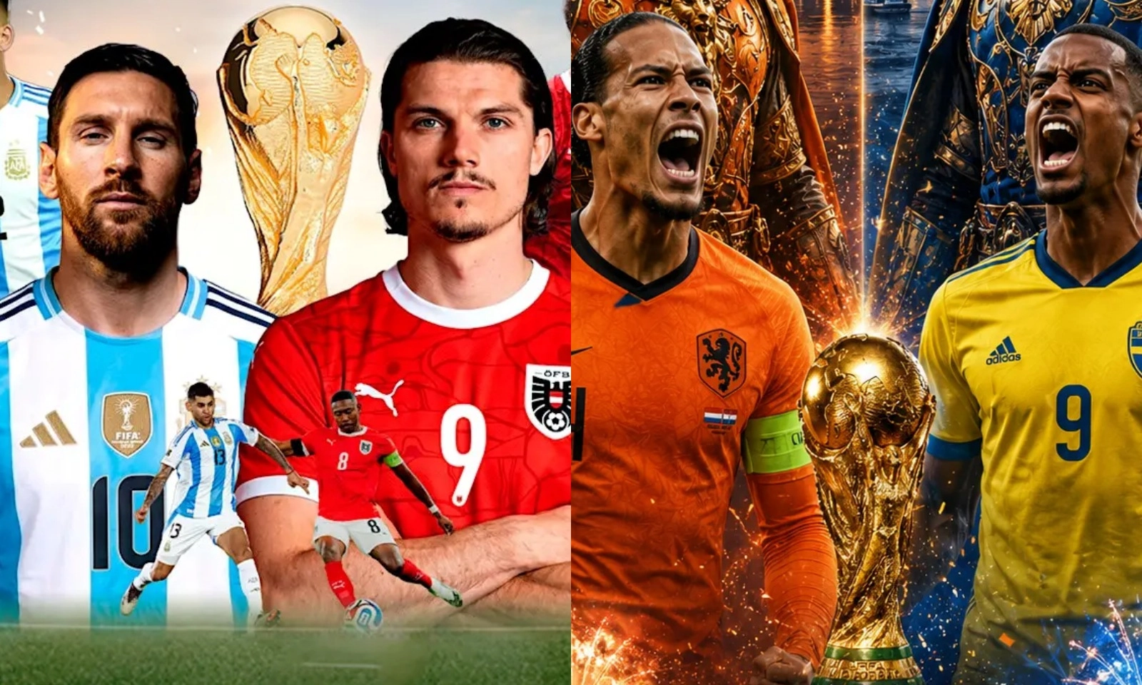 Lịch thi đấu vòng bảng World Cup 2026 lượt 2: Argentina vs Áo | Hà Lan vs Thuỵ Điển