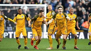 Millwall 2 - 2 (Pen 4 - 5) Brighton (Cup FA 2018/19 - Tứ kết)