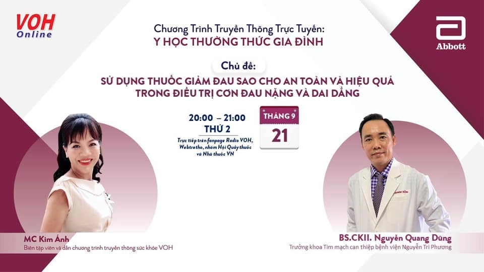 [LIVESTREAM] ĐAU VÀ SỬ DỤNG THUỐC GIẢM ĐAU SAO CHO AN TOÀN VÀ HIỆU QUẢ? - 21/09/2020