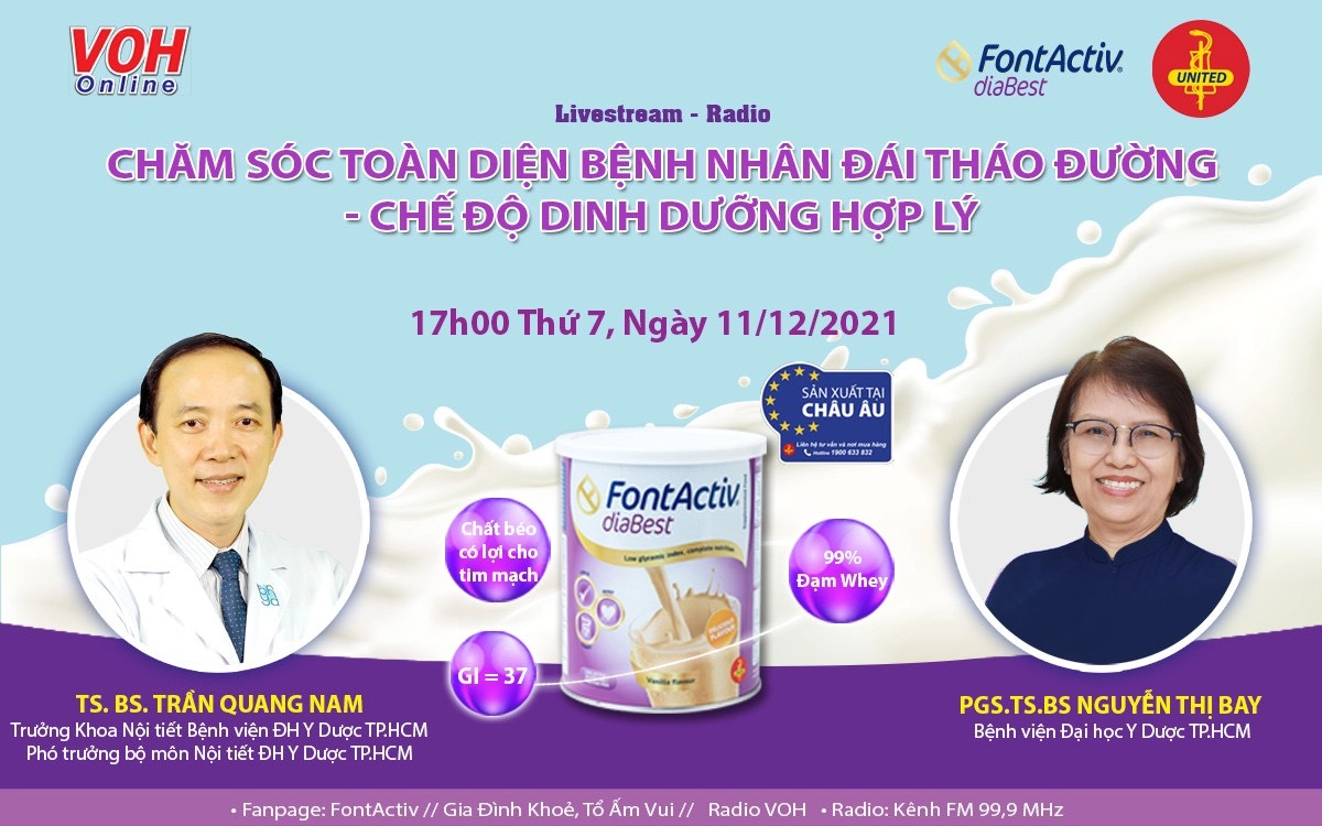 [Livestream] Chăm sóc toàn diện bệnh nhân đái tháo đường - Chế độ dinh dưỡng hợp lý